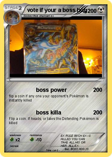 Pokemon vote if your a boss hog