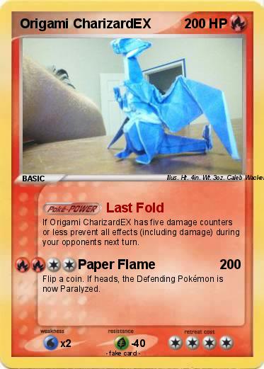Pokemon Origami CharizardEX