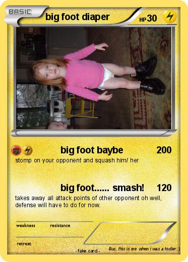 Pokemon big foot diaper