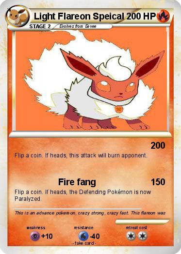 Pokemon Light Flareon Speical