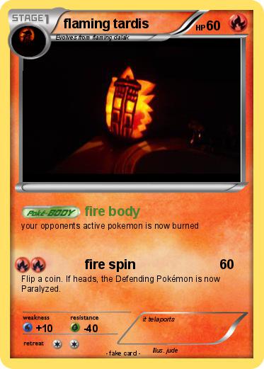 Pokemon flaming tardis