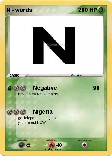 Pokemon N - words