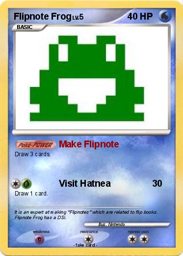 Pokemon Flipnote Frog