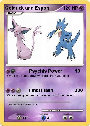 Pokemon Golduck and Espon