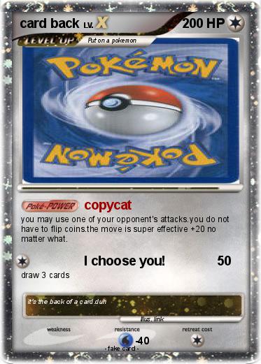 Pokemon card back