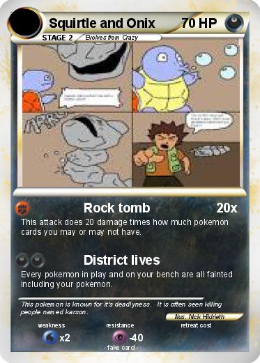 Pokemon Squirtle and Onix