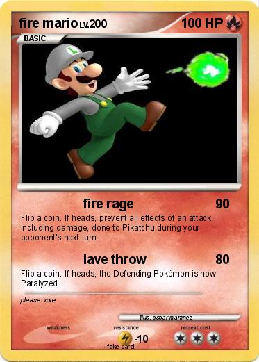 Pokemon fire mario
