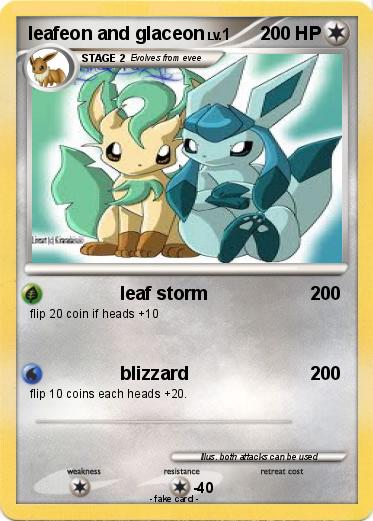 Pokemon leafeon and glaceon