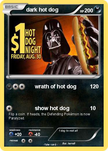 Pokemon dark hot dog