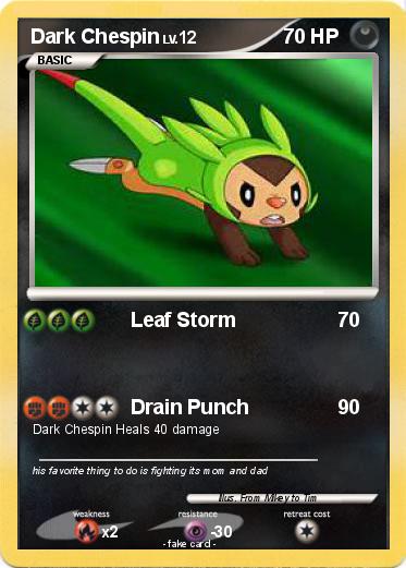 Pokemon Dark Chespin