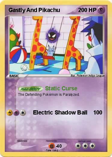 Pokemon Gastly And Pikachu
