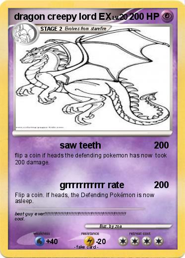Pokemon dragon creepy lord EX