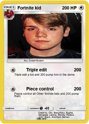 Pokemon Fortnite kid