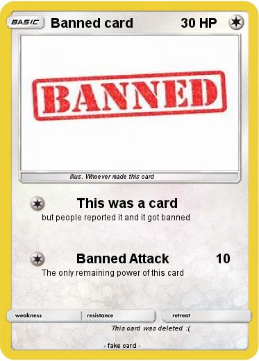 Pokemon Banned card