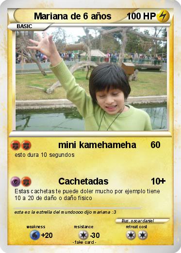 Pokemon Mariana de 6 años