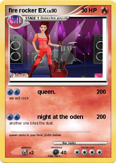 Pokemon fire rocker EX