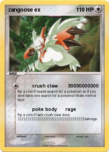Pokemon zangoose ex