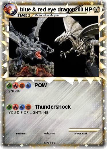 Pokemon blue & red eye dragon