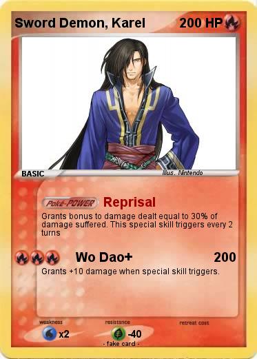 Pokemon Sword Demon, Karel