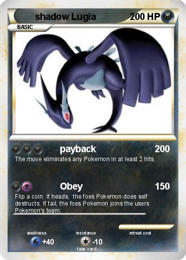 Pokemon shadow Lugia