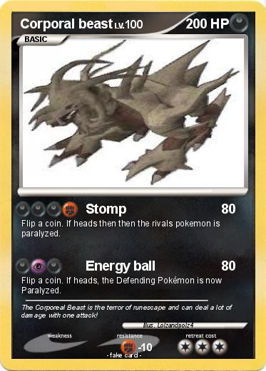 Pokemon Corporal beast