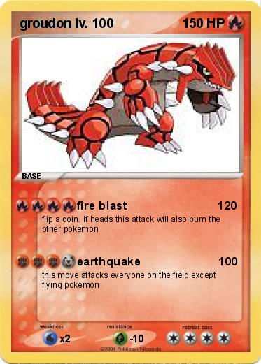 Pokemon groudon lv. 100