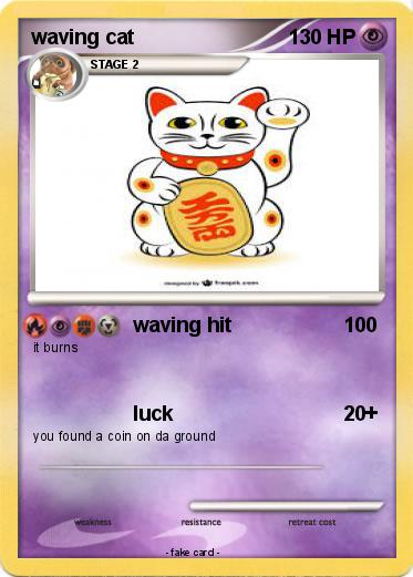 Pokemon waving cat