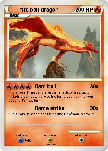 Pokemon fire ball dragon