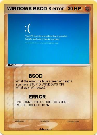 Pokemon WINDOWS BSOD 8 error