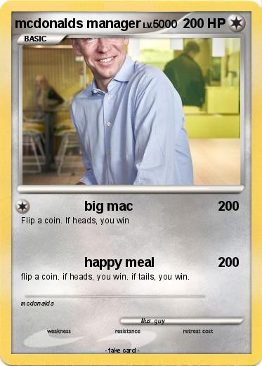Pokemon mcdonalds manager