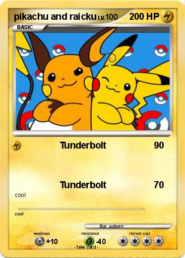 Pokemon pikachu and raicku