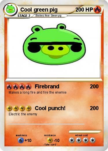 Pokemon Cool green pig