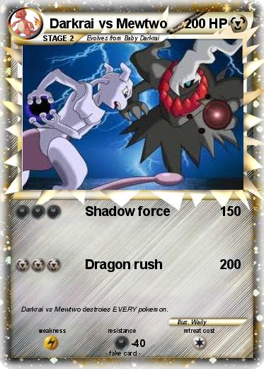 Pokemon Darkrai vs Mewtwo