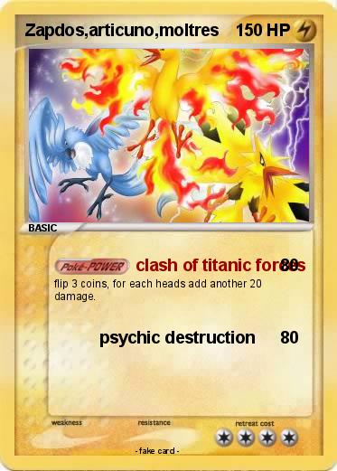 Pokemon Zapdos,articuno,moltres