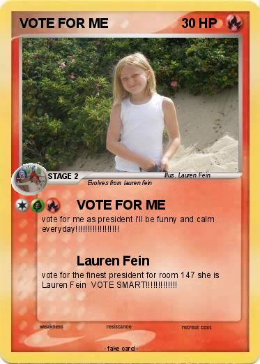Pokemon VOTE FOR ME