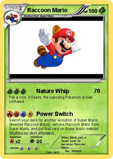 Pokemon Raccoon Mario