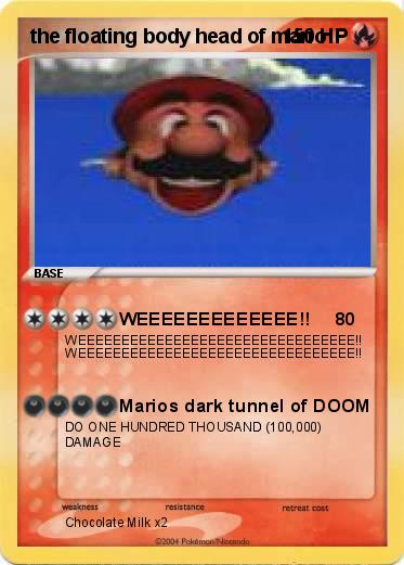 Pokemon the floating body head of mario