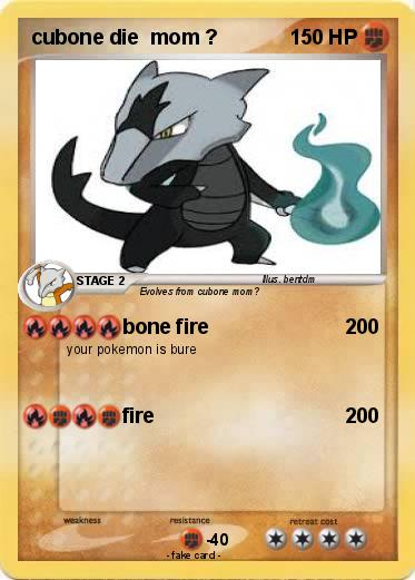 Pokemon cubone die  mom ?