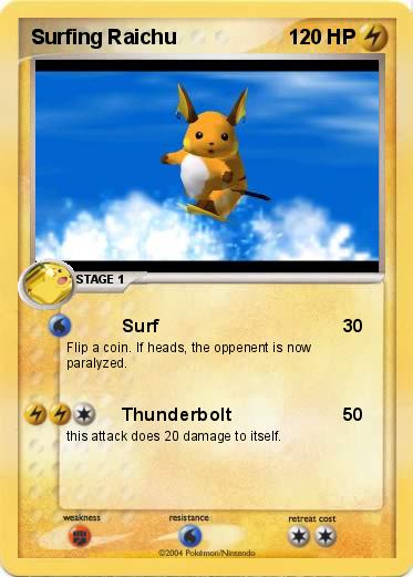 Pokemon Surfing Raichu