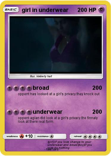 Pokemon girl in underwear