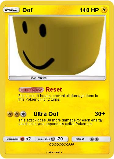 roblox oof pokemon card