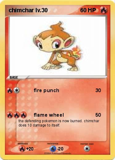 Pokemon chimchar lv.30