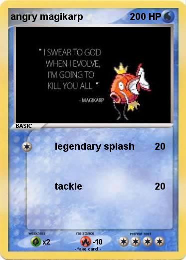 Pokemon angry magikarp