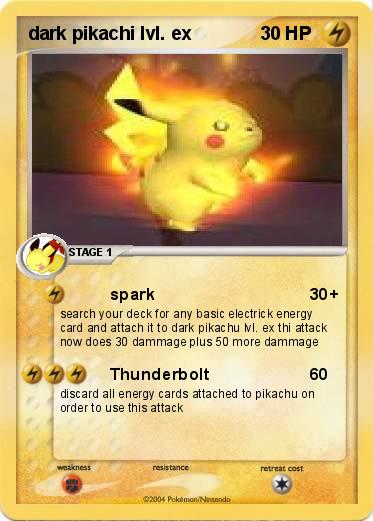 Pokemon dark pikachi lvl. ex
