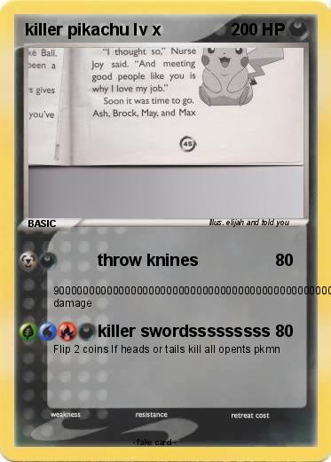 Pokemon killer pikachu lv x