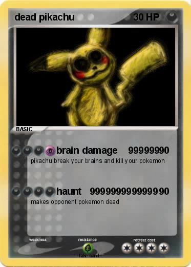 Pokemon dead pikachu