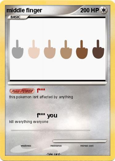 Pokemon middle finger