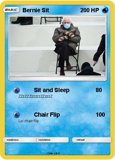 Pokemon Bernie Sit
