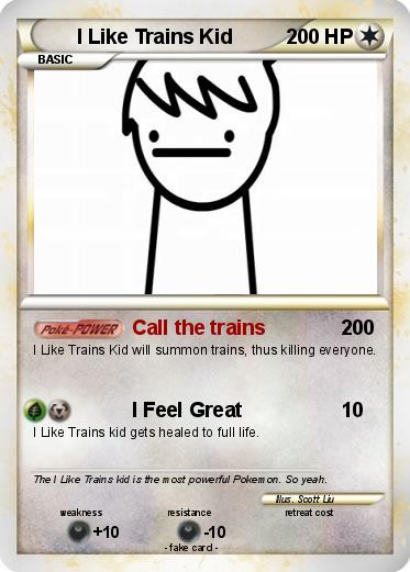 Pokemon I Like Trains Kid