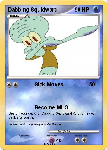 Pokemon Dabbing Squidward